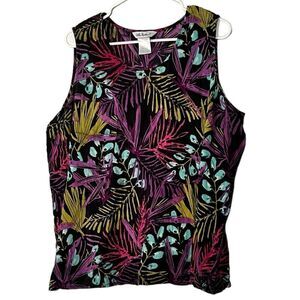 Ulla Popken Crinkle Sleeveless Top Size 24/26 Plus Size Cotton